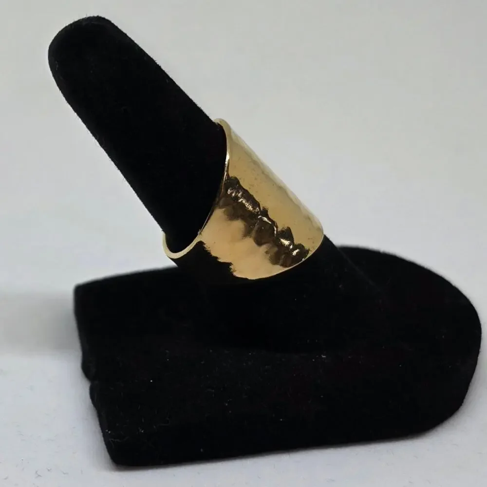 Vtg Park Lane Egyptian Queen Gold Tone Ring SZ 5.5 New in Black Velvet Gift Box
